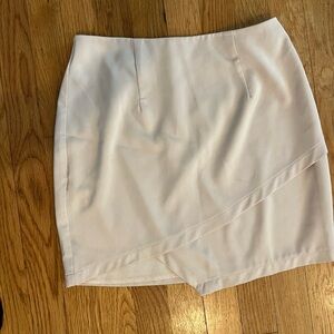 Superdown Satin Mini Skirt in Nude